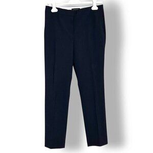 Ann Taylor Straight  Slim Leg Cropped Pants Navy Blue Sz 2 Workwear The Trouser